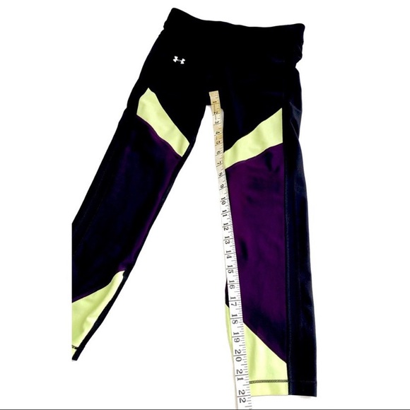 Under Armour Heat Gear Colorblock Cropped Athletic Leggings, Size Small* - Picture 11 of 15